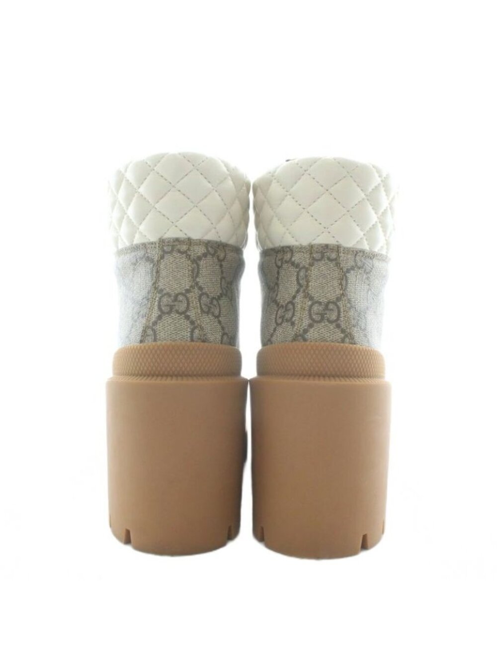 Gucci Ankle Boots GG Supreme Leather High Heel Lace Up 37 - Picture 5 of 9